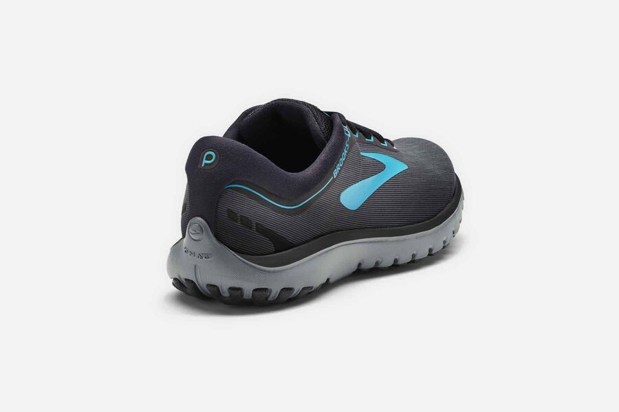 Brooks Running Shoes Womens Dark Grey/Blue - Pureflow 7 Road - 6578-VGEBJ